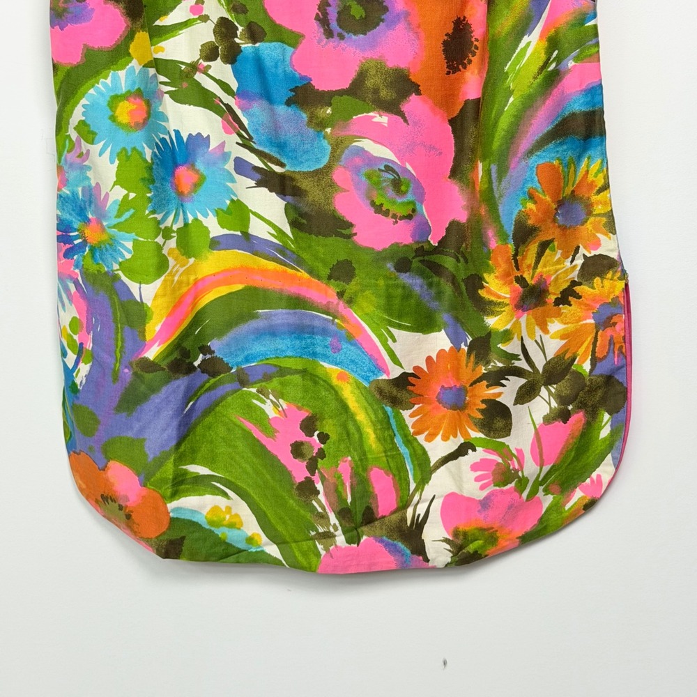 Vintage 60s Paradise Hawaii Floral Tank Top Medium Psychedelic Mid Century Beach - Picture 5 of 11